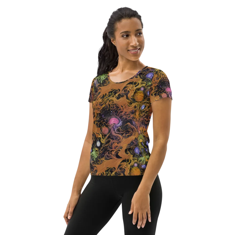 Molten Herbarium on Women's Athletic T-Shirt — Left