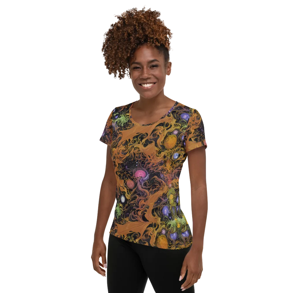 Molten Herbarium on Women's Athletic T-Shirt — Left