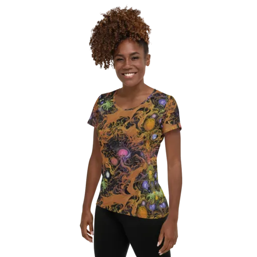Molten Herbarium on a Women's Athletic T-Shirt