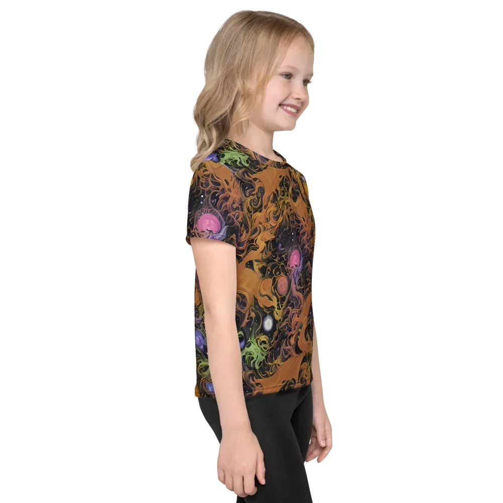 Molten Herbarium on Kids Crew Neck T-Shirt — Right