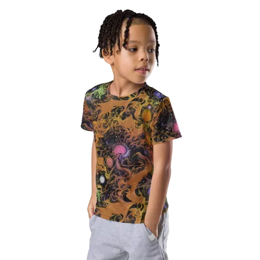 Molten Herbarium on a Kids Crew Neck T-Shirt