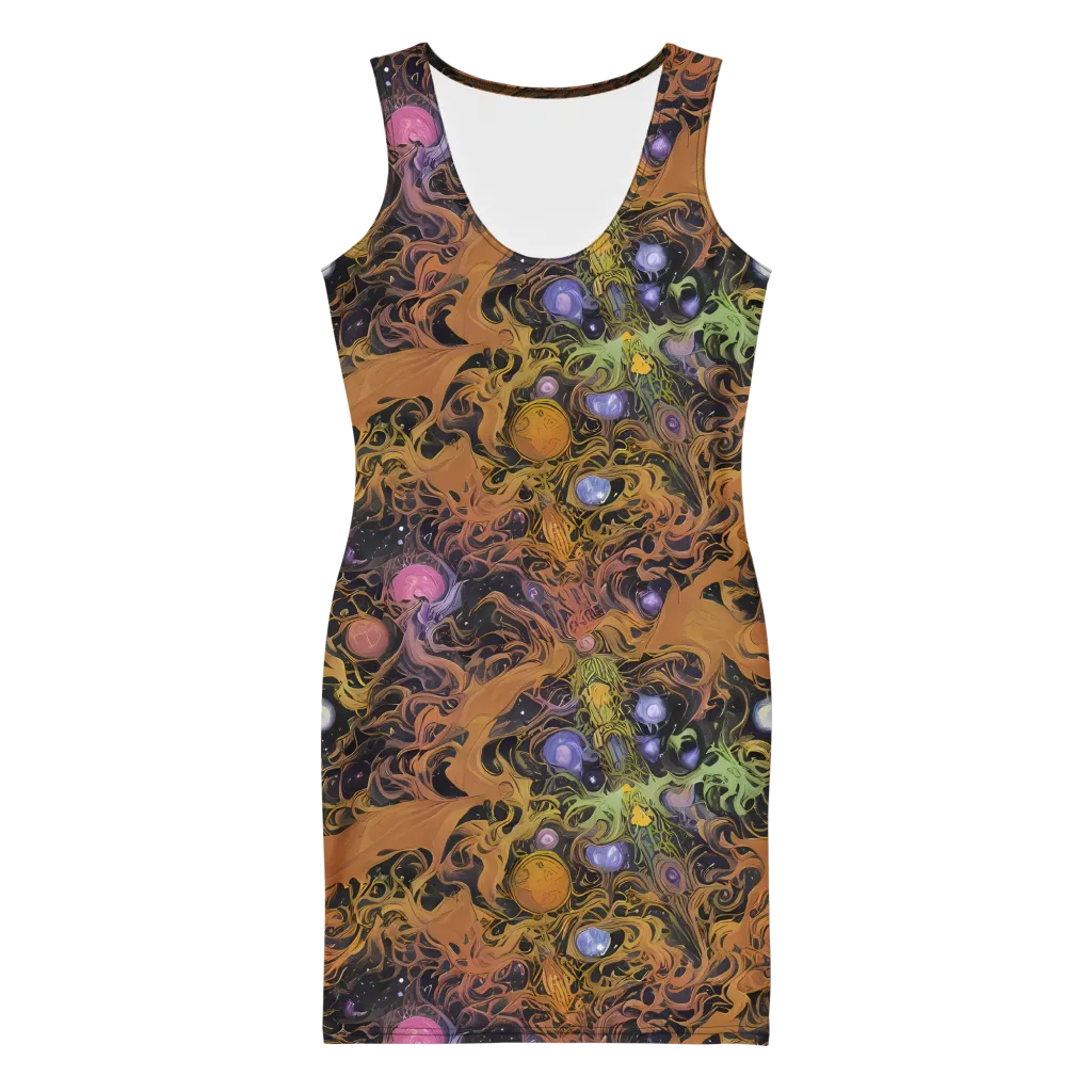 Molten Herbarium on Bodycon Dress — Front