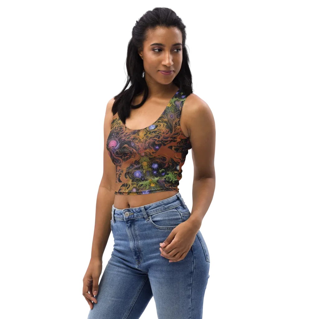 Molten Herbarium on Crop Top — Left Front