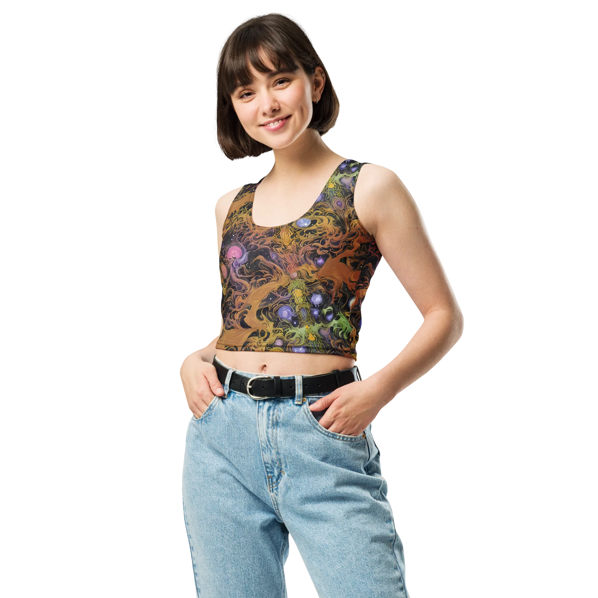Molten Herbarium on Crop Top — Front