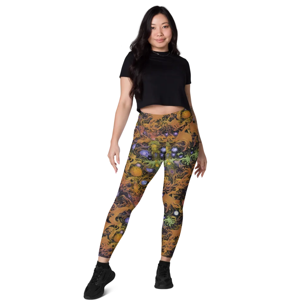 Molten Herbarium on Leggings with Pockets — Front