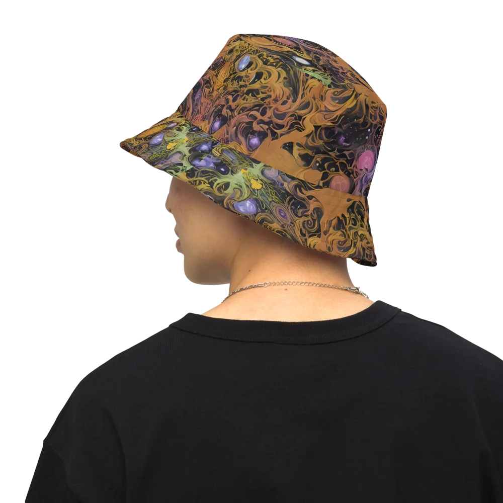 Molten Herbarium on Reversible Bucket Hat — Back Inside