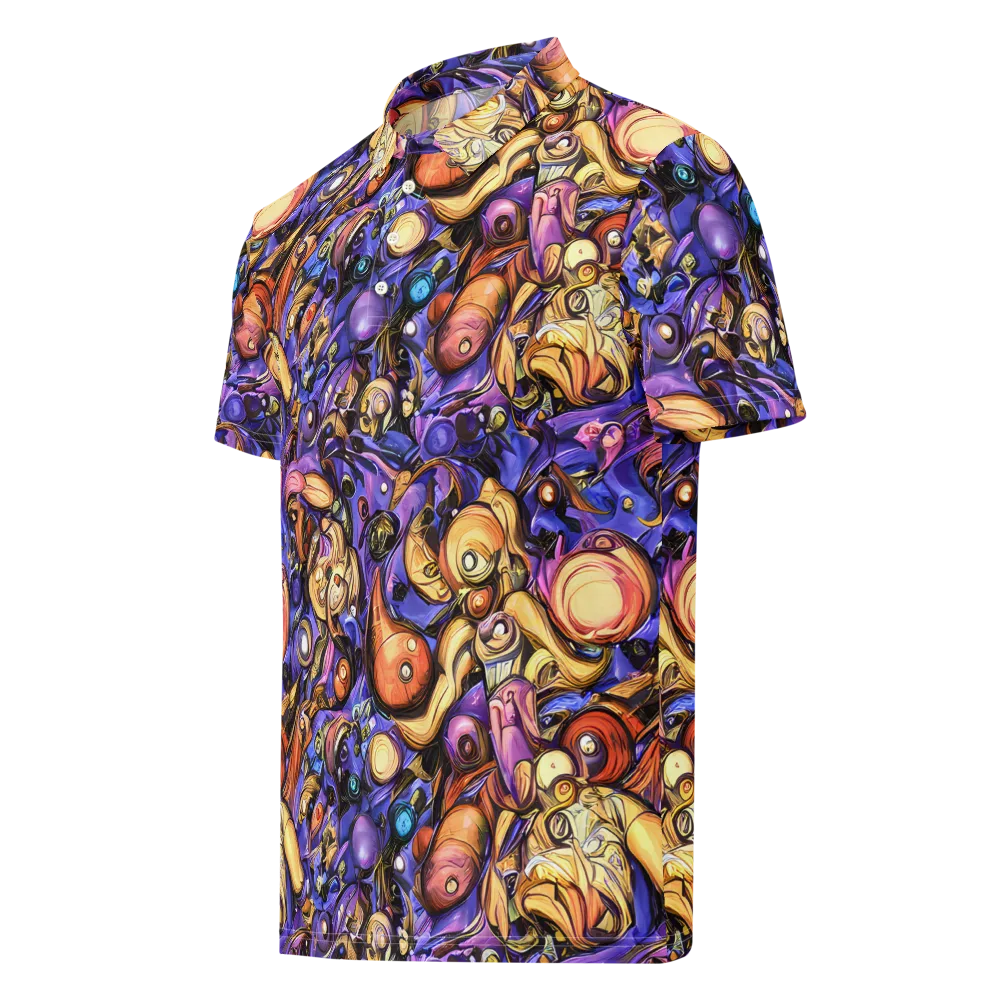 Prismatic Menagerie on Men's Slim Fit Polo Shirt — Left Front