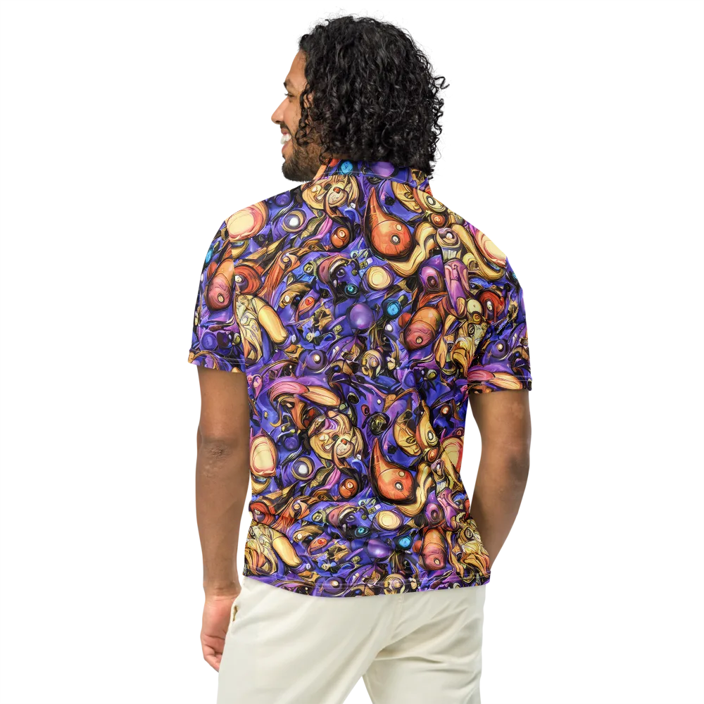 Prismatic Menagerie on Men's Slim Fit Polo Shirt — Back