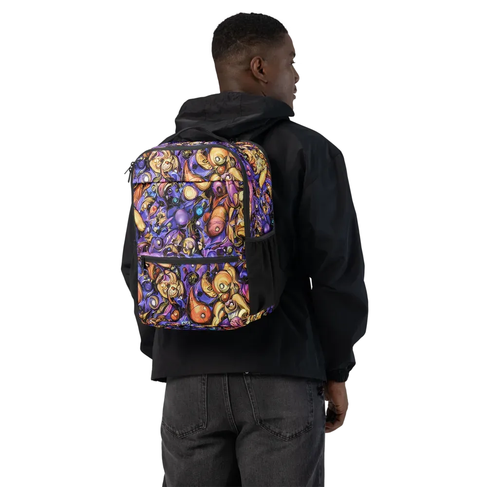Prismatic Menagerie on Utility Backpack — Back