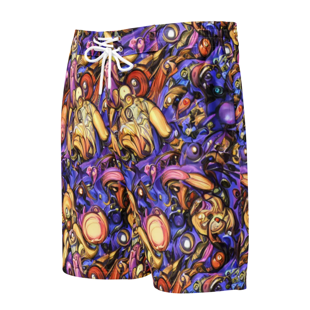 Prismatic Menagerie on Men's Board Shorts — Front