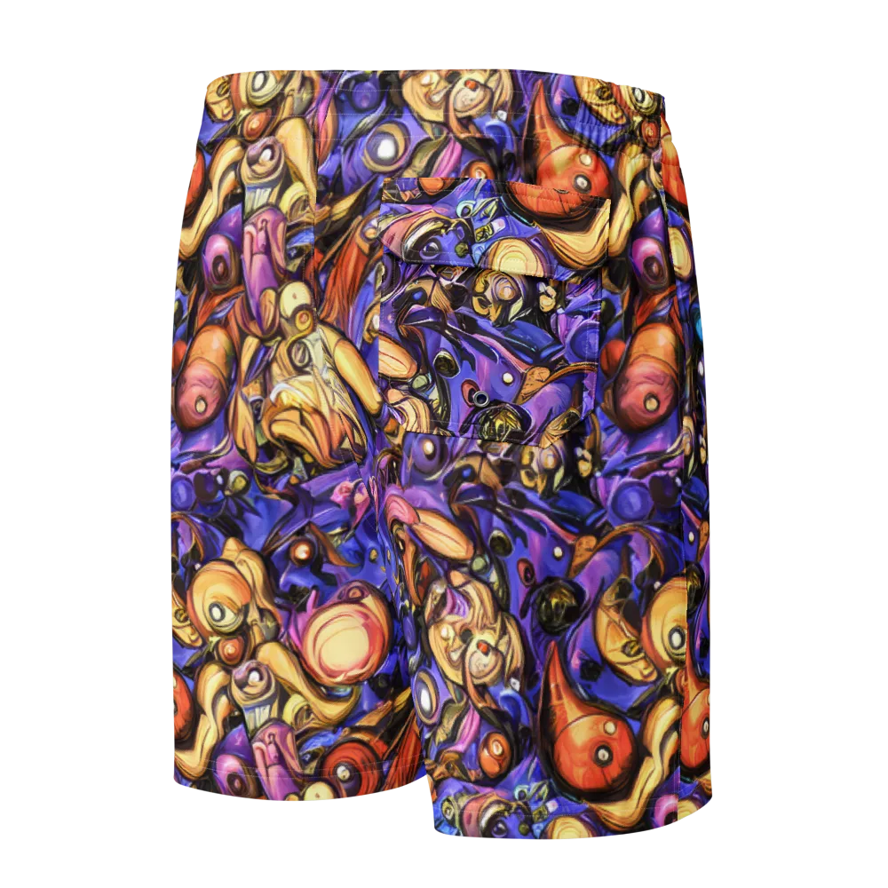 Prismatic Menagerie on Men's Board Shorts — Back