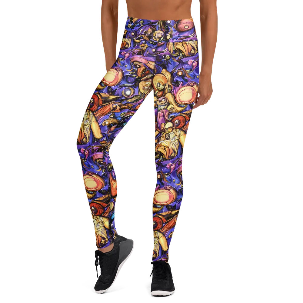 Prismatic Menagerie on Yoga Leggings — Front