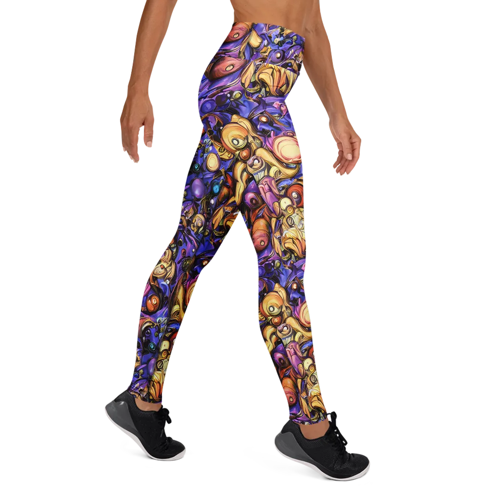 Prismatic Menagerie on Yoga Leggings — Right