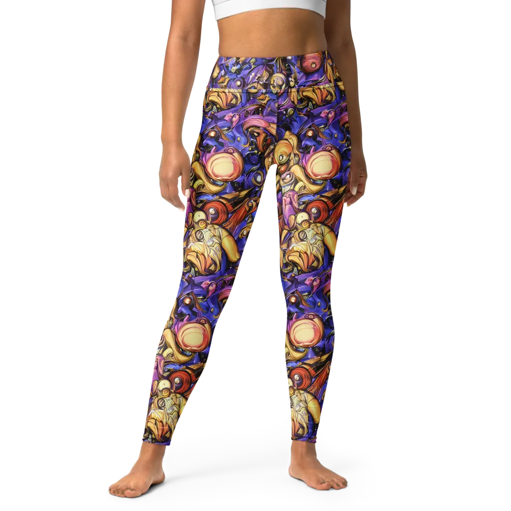 Prismatic Menagerie on Yoga Leggings — Front