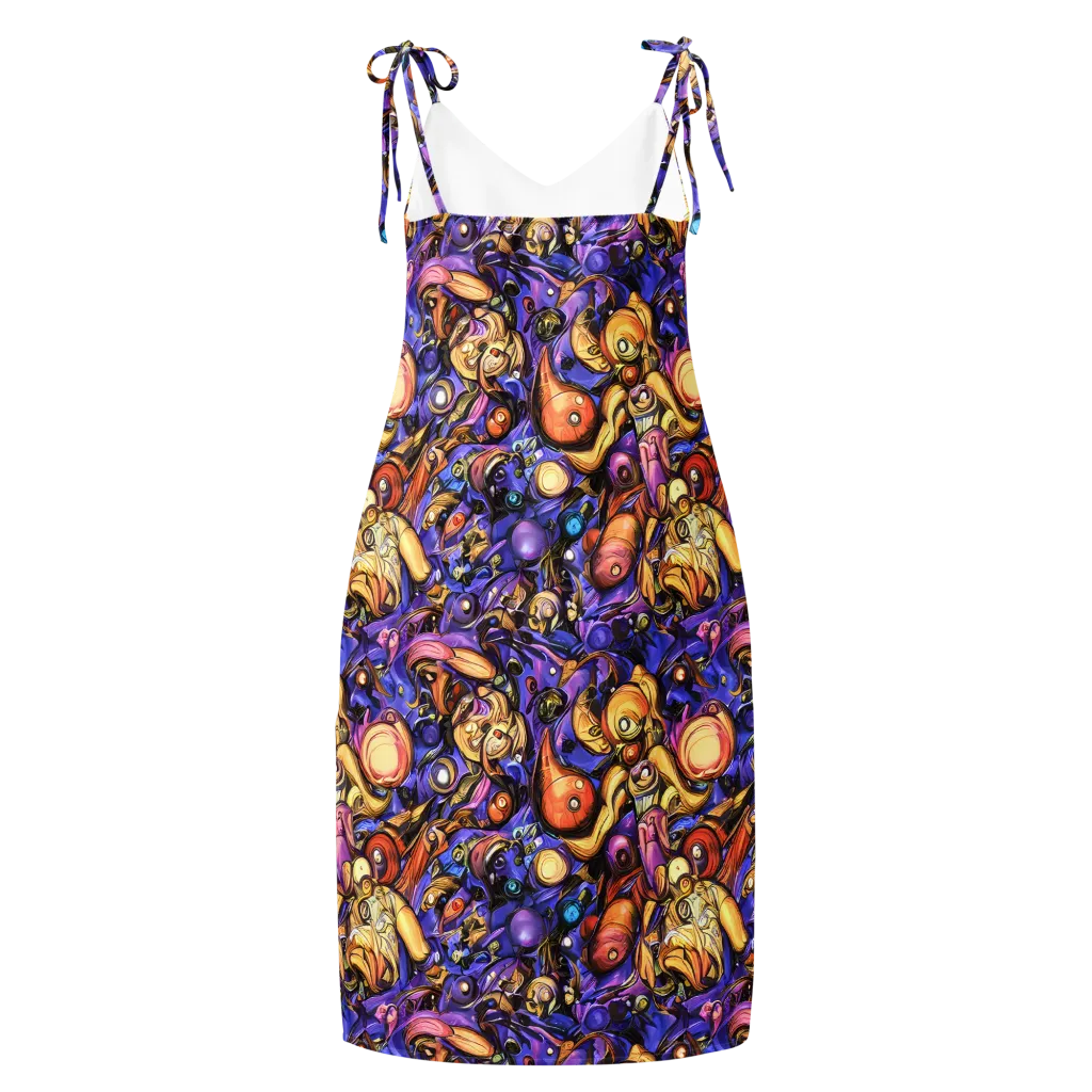 Prismatic Menagerie on Slip Dress — Back