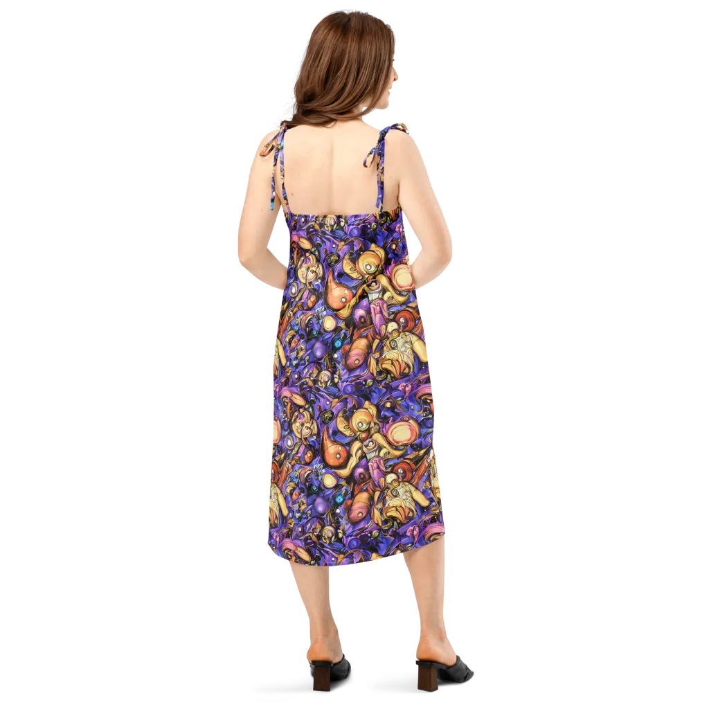 Prismatic Menagerie on Slip Dress — Back
