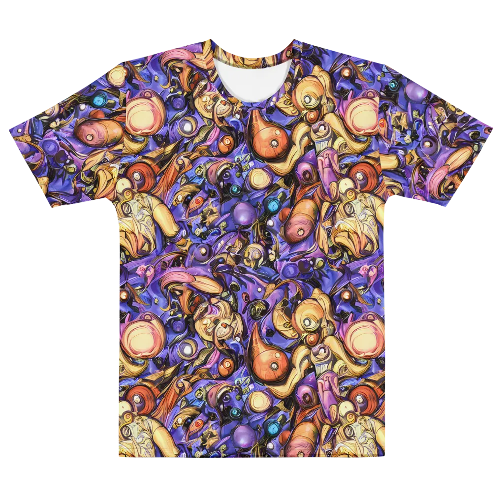 Prismatic Menagerie on Men's Cotton Crew Neck T-Shirt — Front