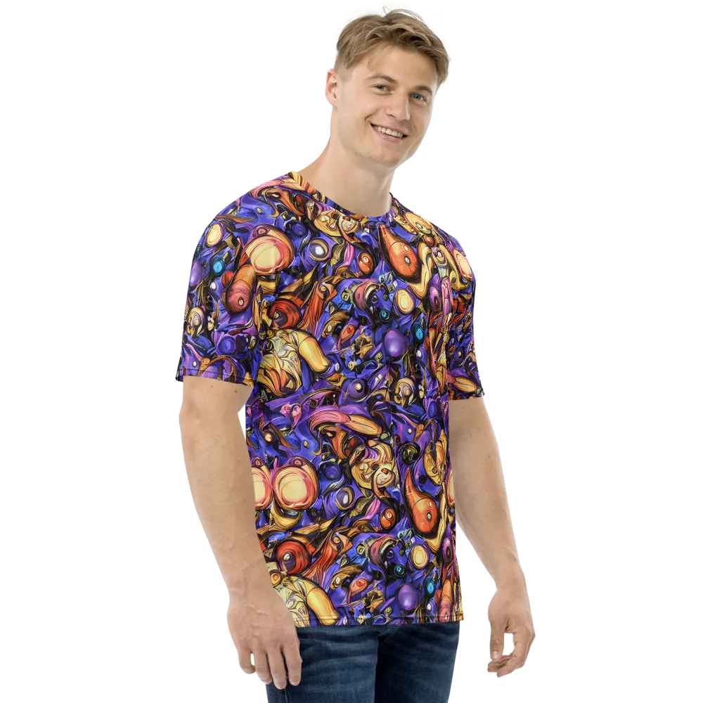 Prismatic Menagerie on Men's Crew Neck T-Shirt — Right