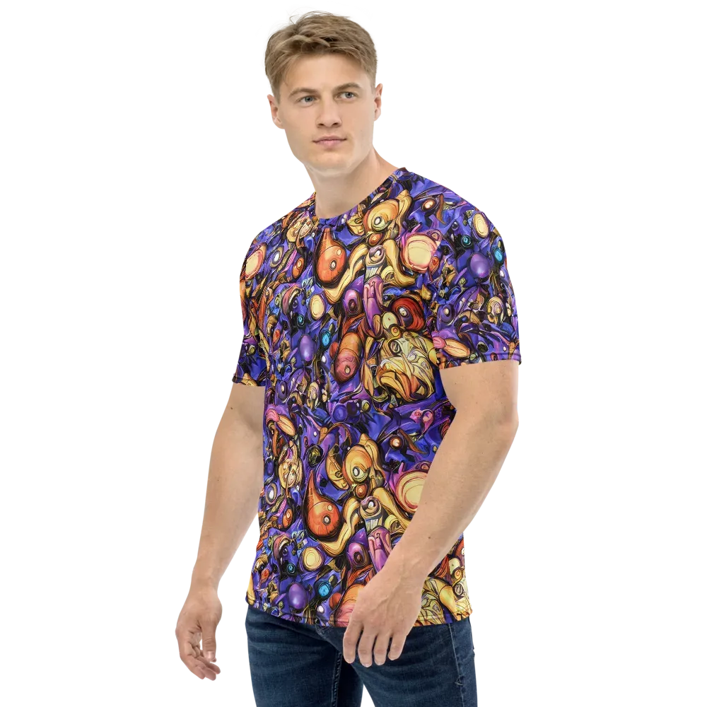 Prismatic Menagerie on Men's Crew Neck T-Shirt — Left