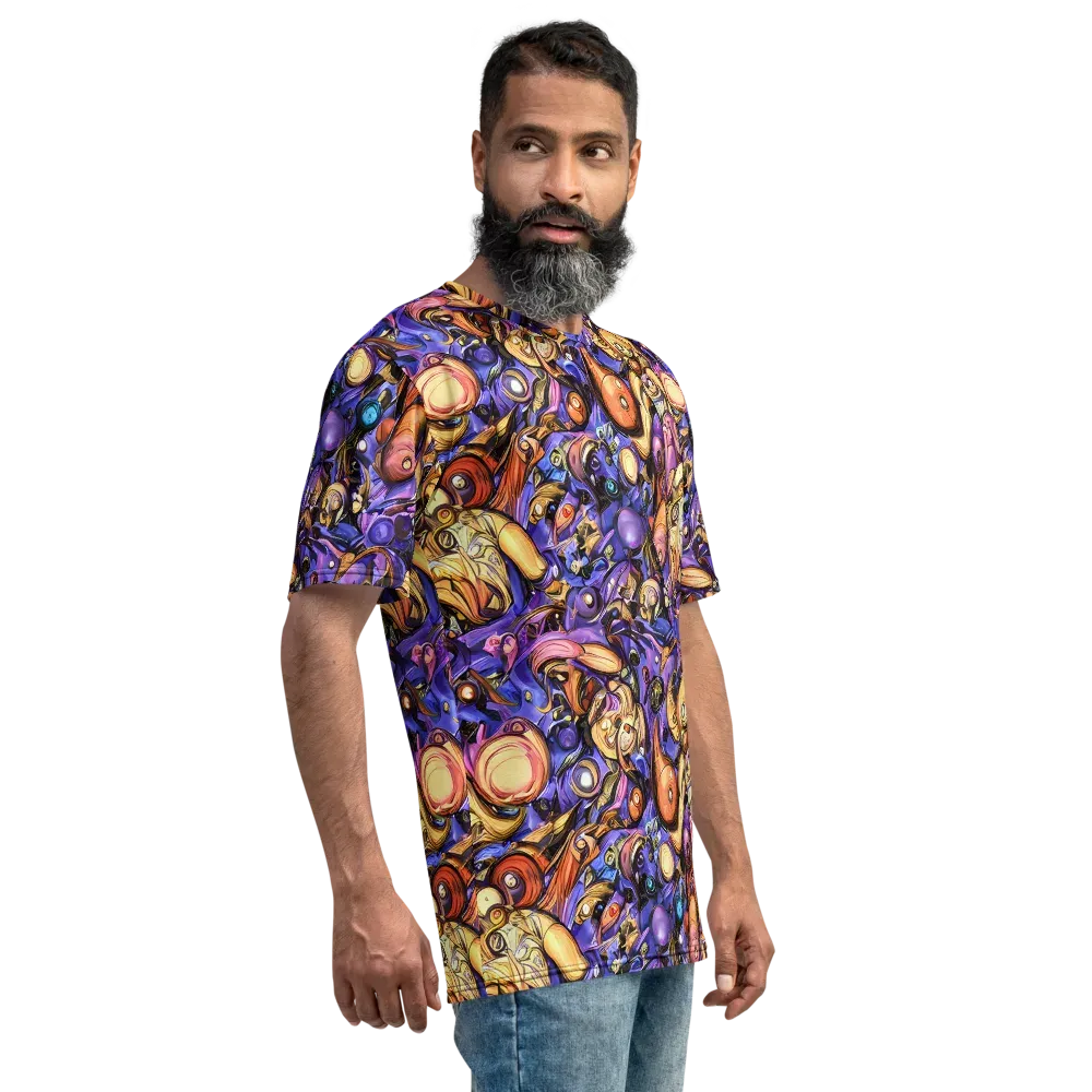 Prismatic Menagerie on Men's Crew Neck T-Shirt — Right