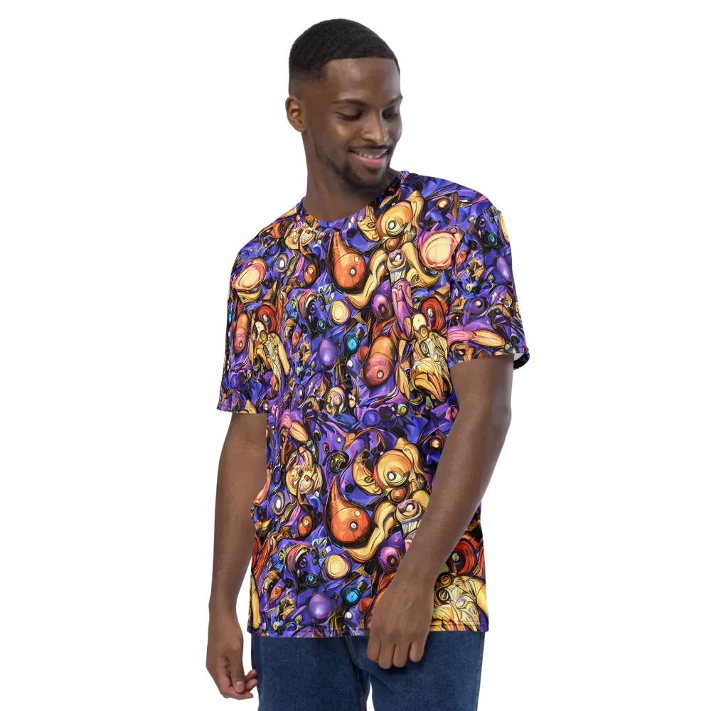 Prismatic Menagerie on Men's Crew Neck T-Shirt — Left