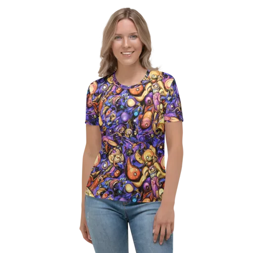 Prismatic Menagerie on a Women's Crew Neck T-Shirt