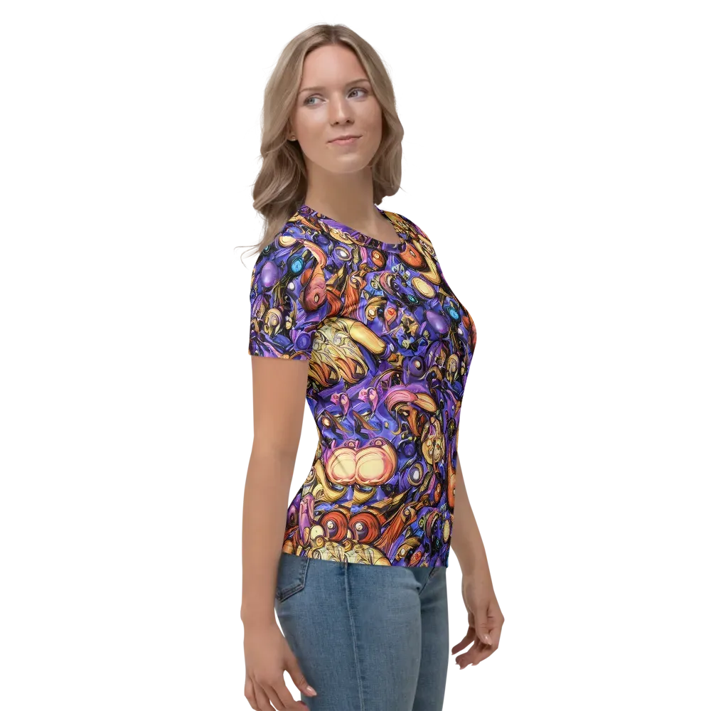 Prismatic Menagerie on Women's Crew Neck T-Shirt — Right