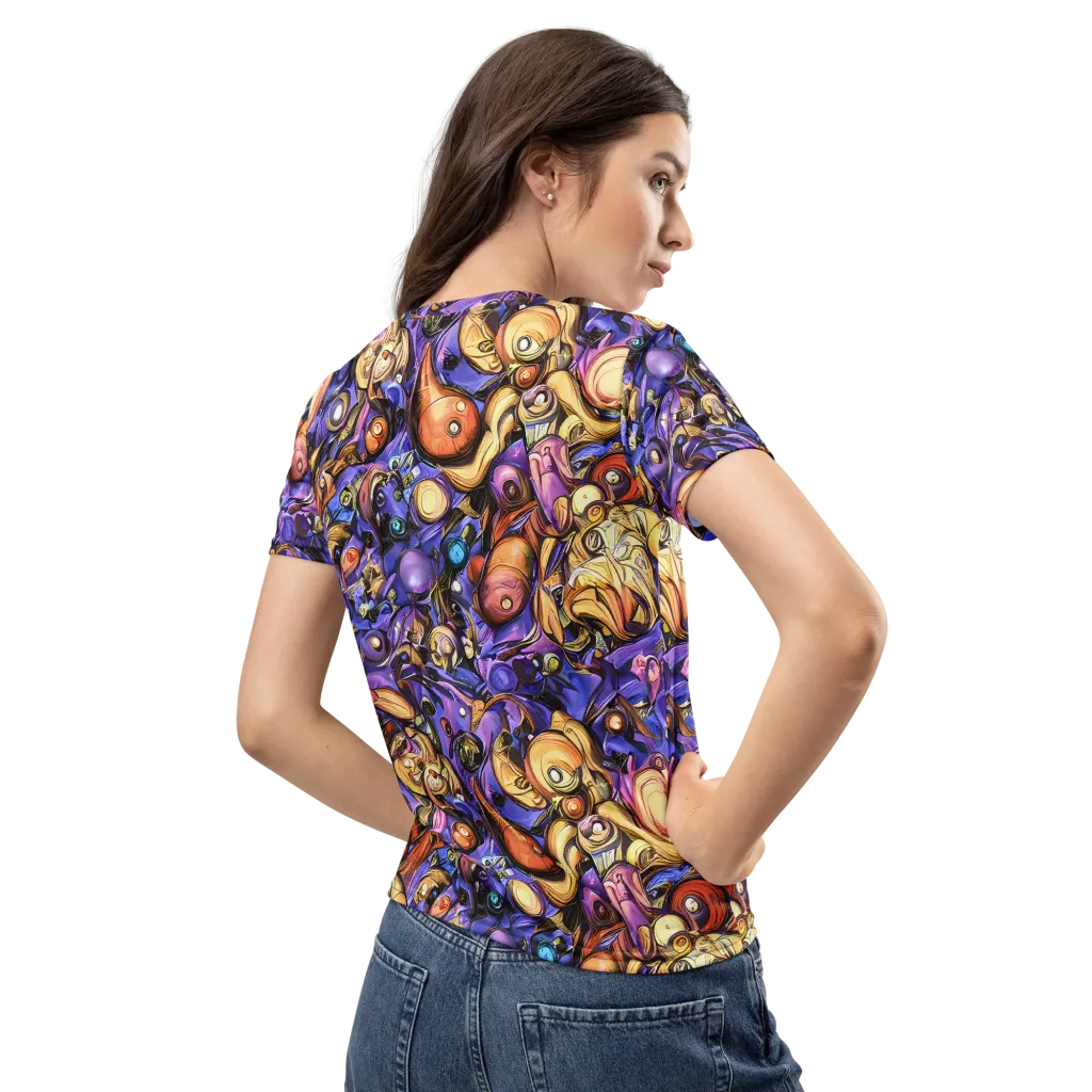 Prismatic Menagerie on Women's Crew Neck T-Shirt — Back