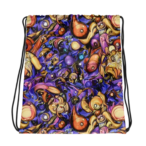 Prismatic Menagerie on a Drawstring Bag
