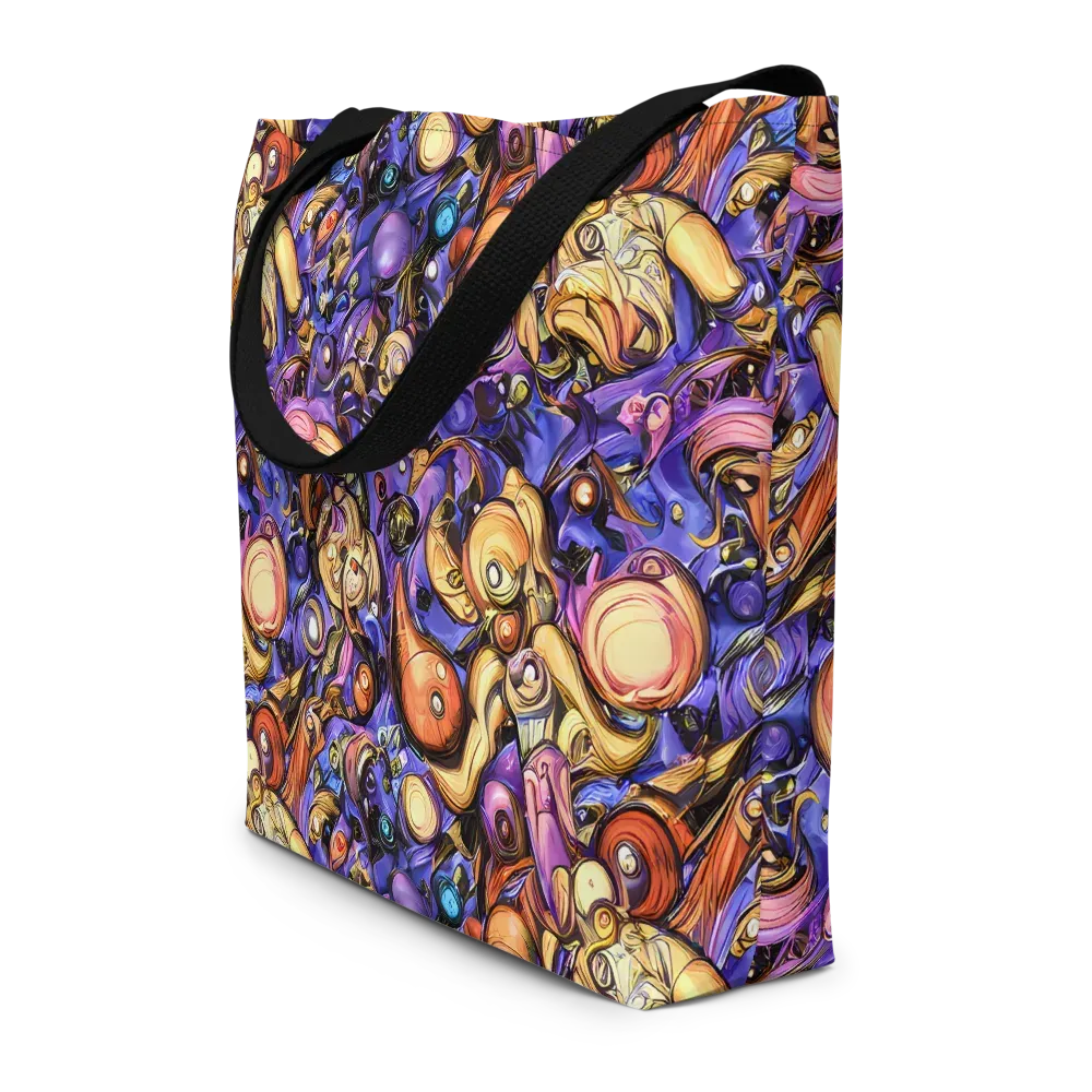 Prismatic Menagerie on Large Tote Bag W/ Pocket — Front