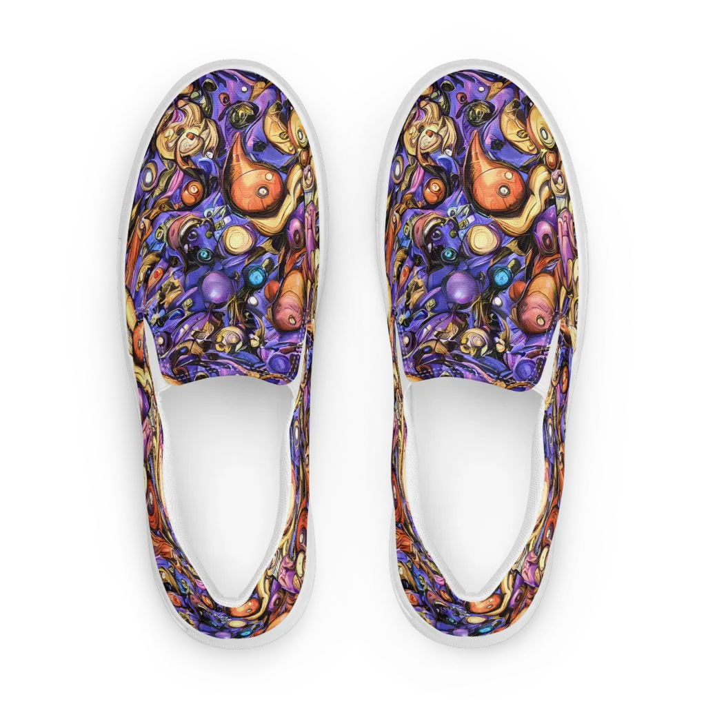 Prismatic Menagerie on Women's Slip-On Canvas Shoes — Front