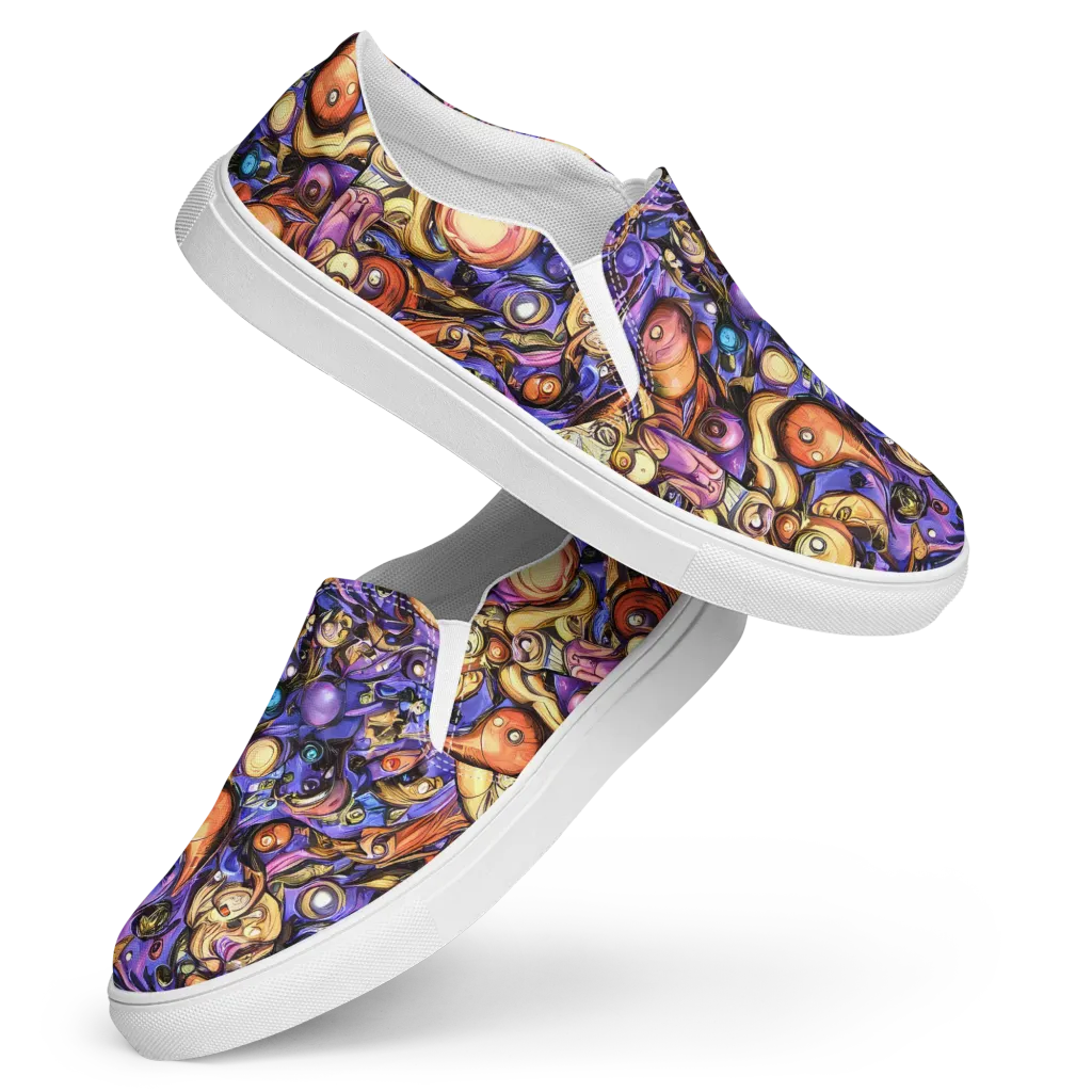Prismatic Menagerie on Women's Slip-On Canvas Shoes — Front
