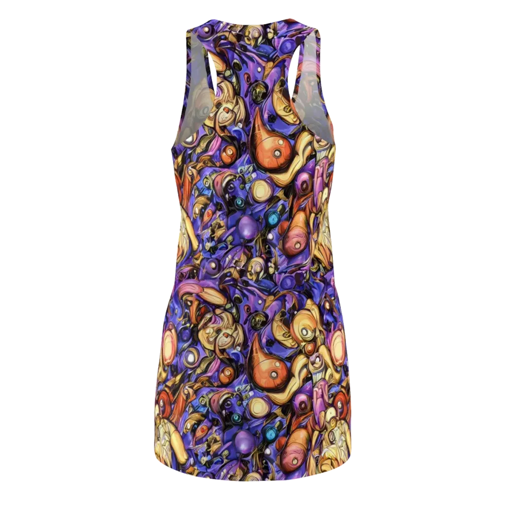 Prismatic Menagerie on Racerback Dress — Back