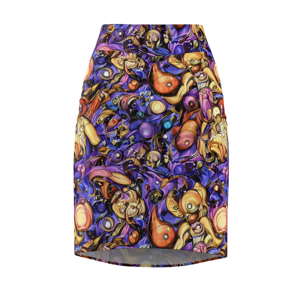 Prismatic Menagerie on Pencil Skirt — Front