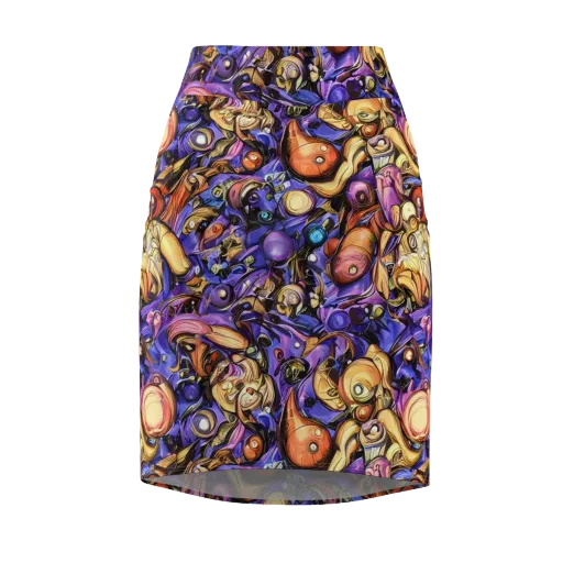 Prismatic Menagerie on a Pencil Skirt