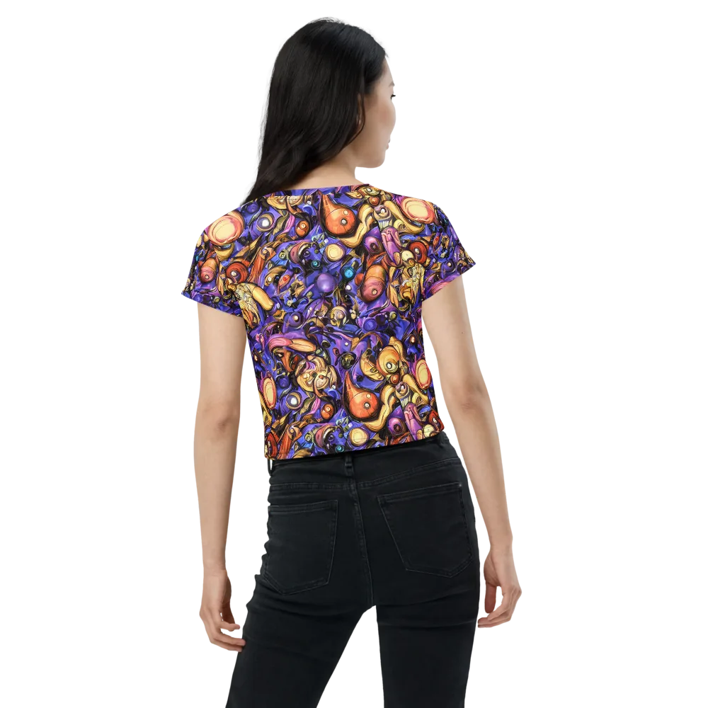 Prismatic Menagerie on Crop Tee — Back