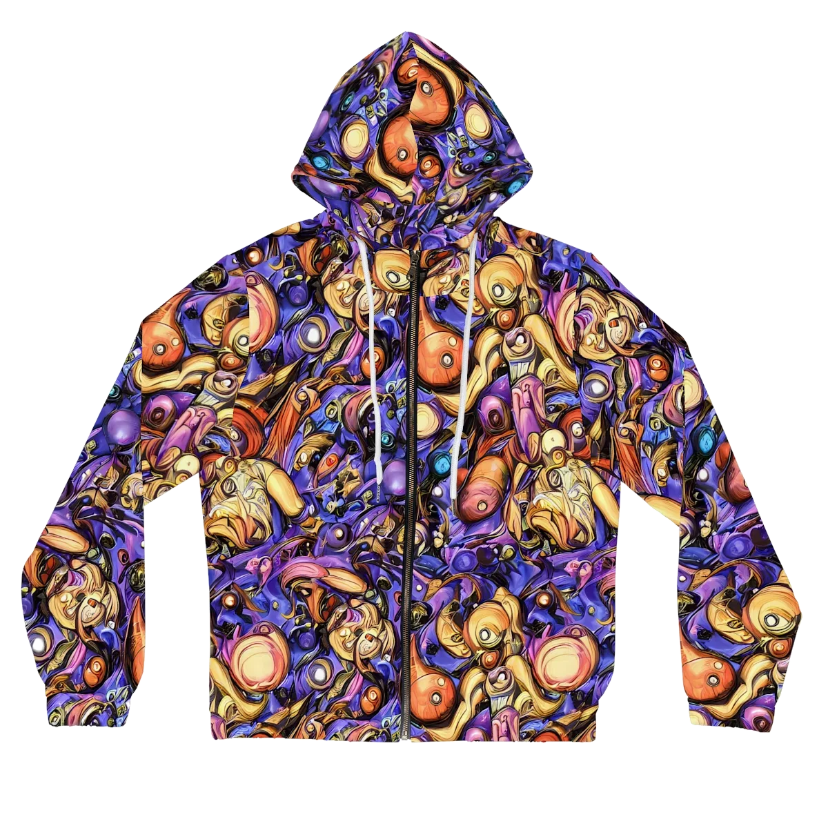 Prismatic Menagerie on Women's Full-Zip Hoodie — Front