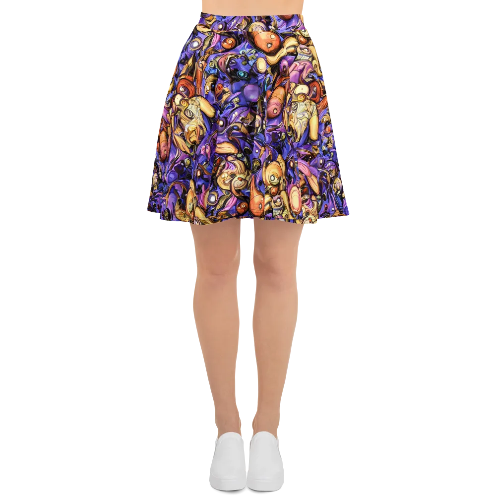Prismatic Menagerie on Skater Skirt — Front