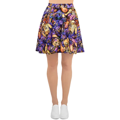 Prismatic Menagerie on a Skater Skirt
