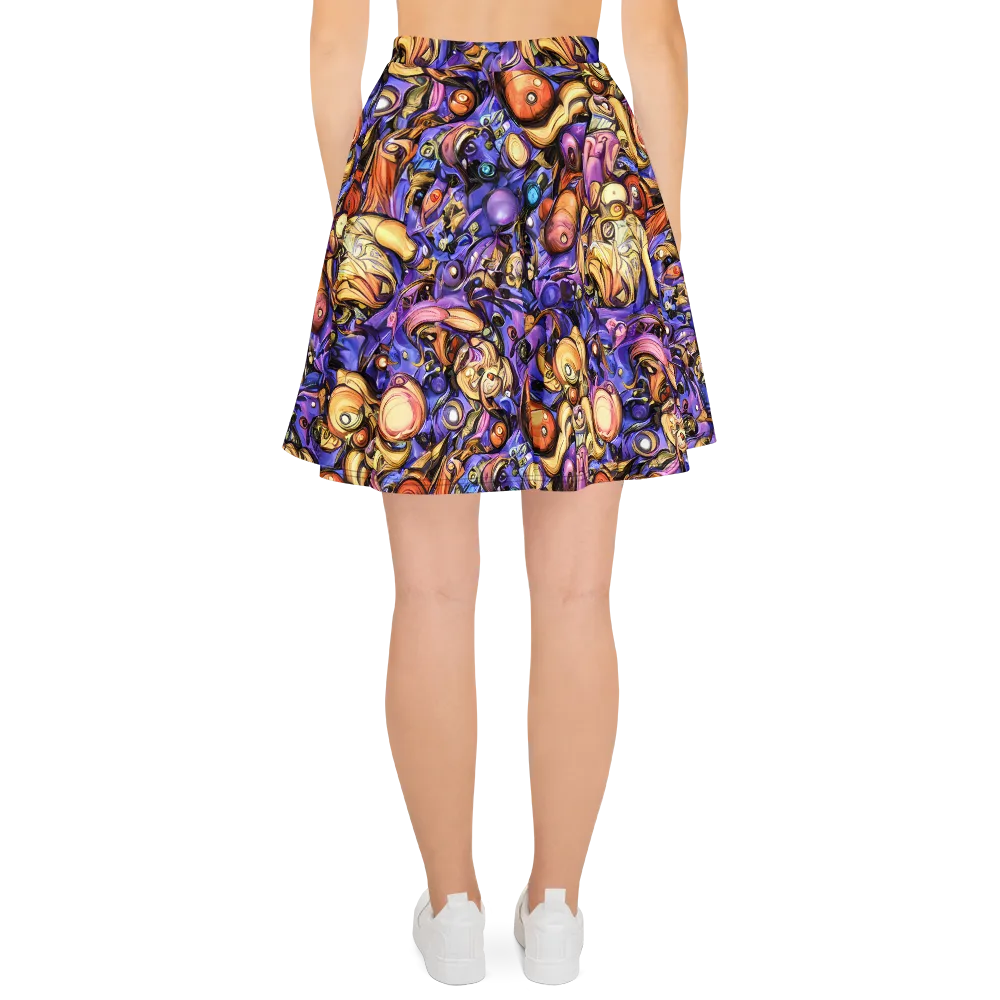 Prismatic Menagerie on Skater Skirt — Back