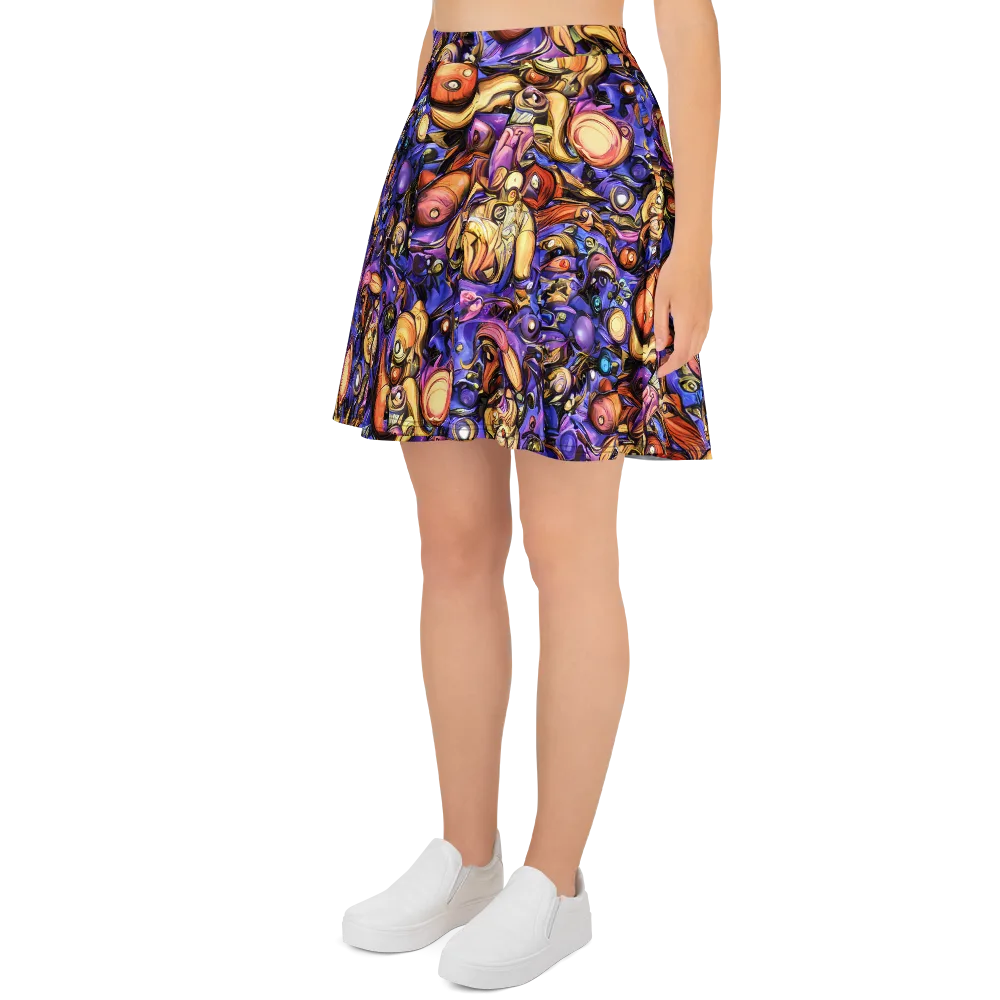 Prismatic Menagerie on Skater Skirt — Left