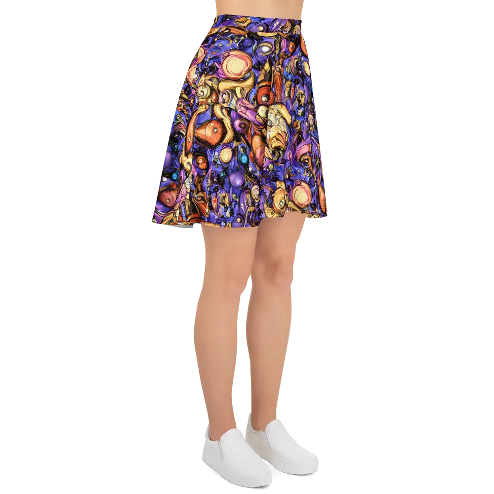 Prismatic Menagerie on Skater Skirt — Right