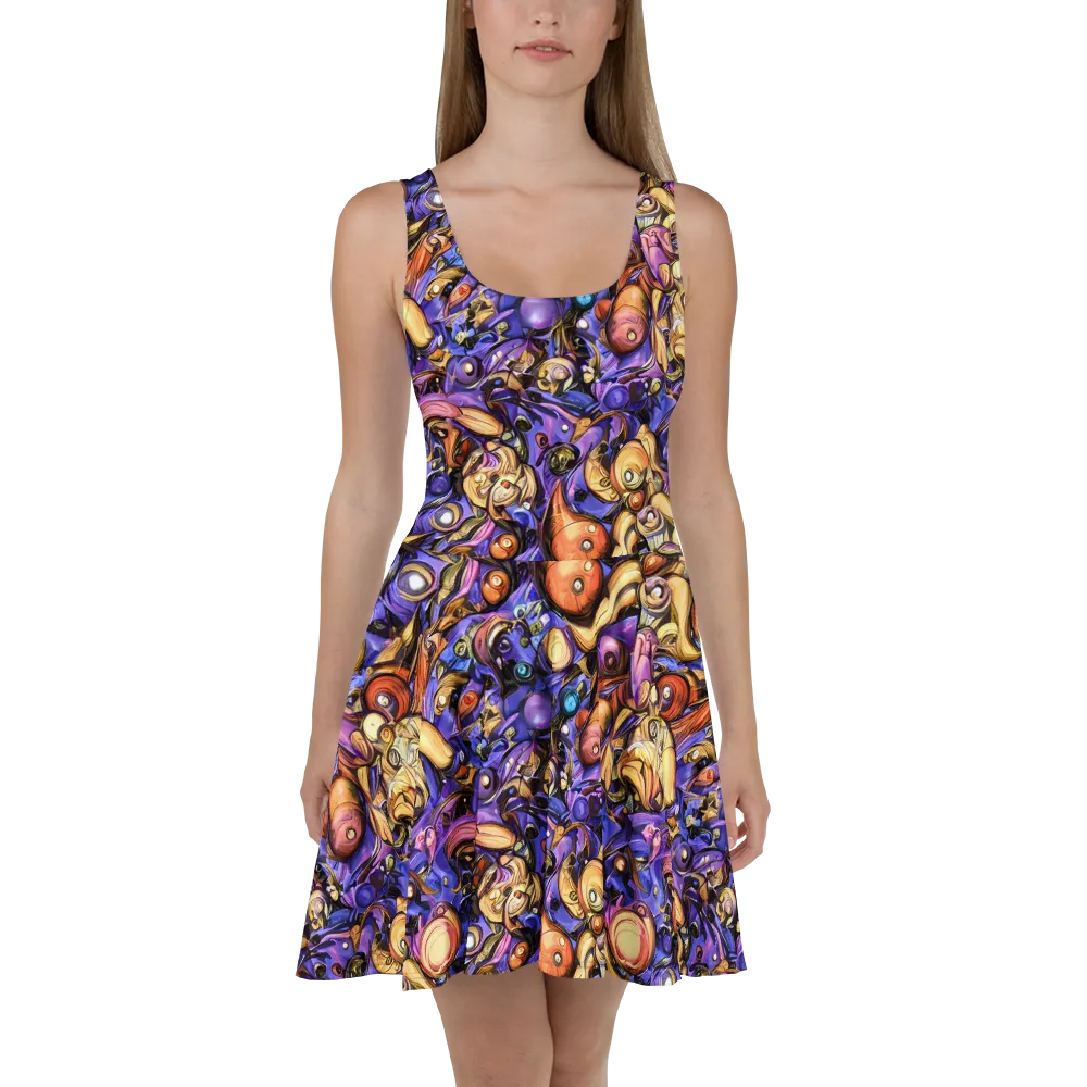 Prismatic Menagerie on Skater Dress — Front
