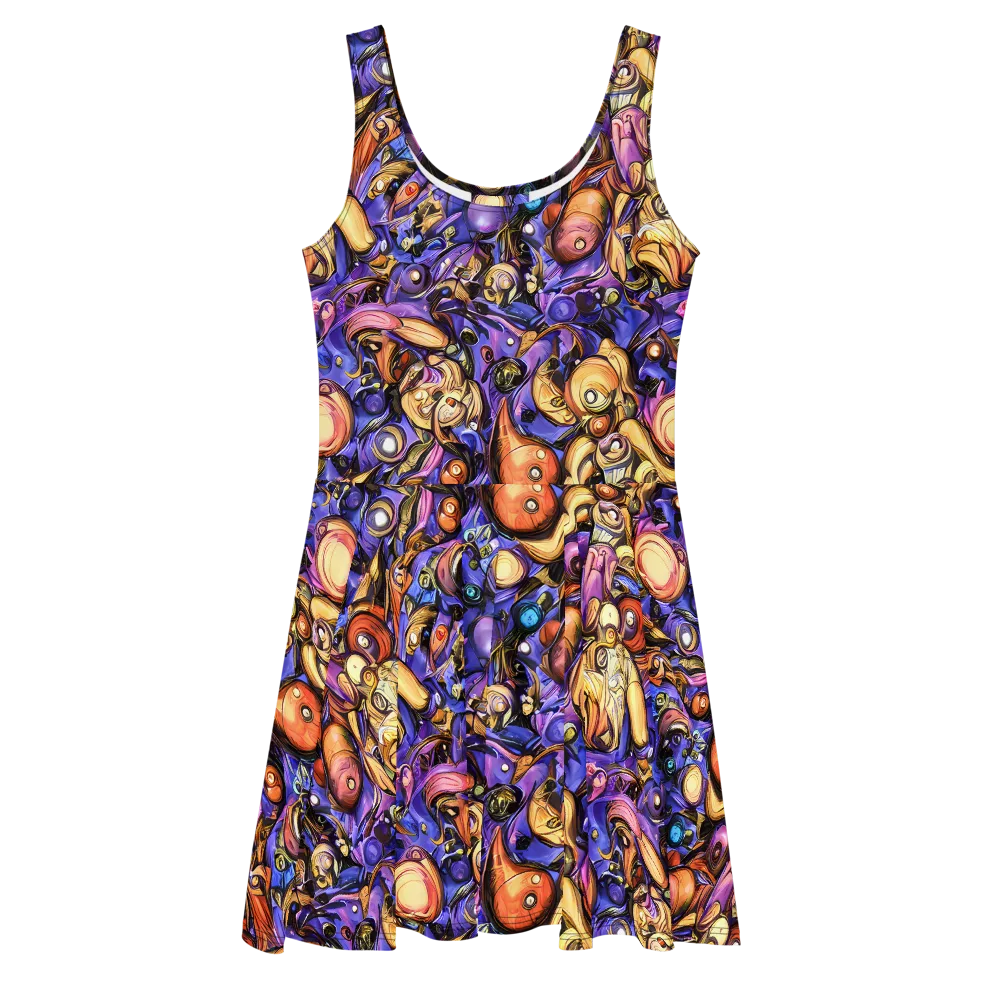 Prismatic Menagerie on Skater Dress — Front