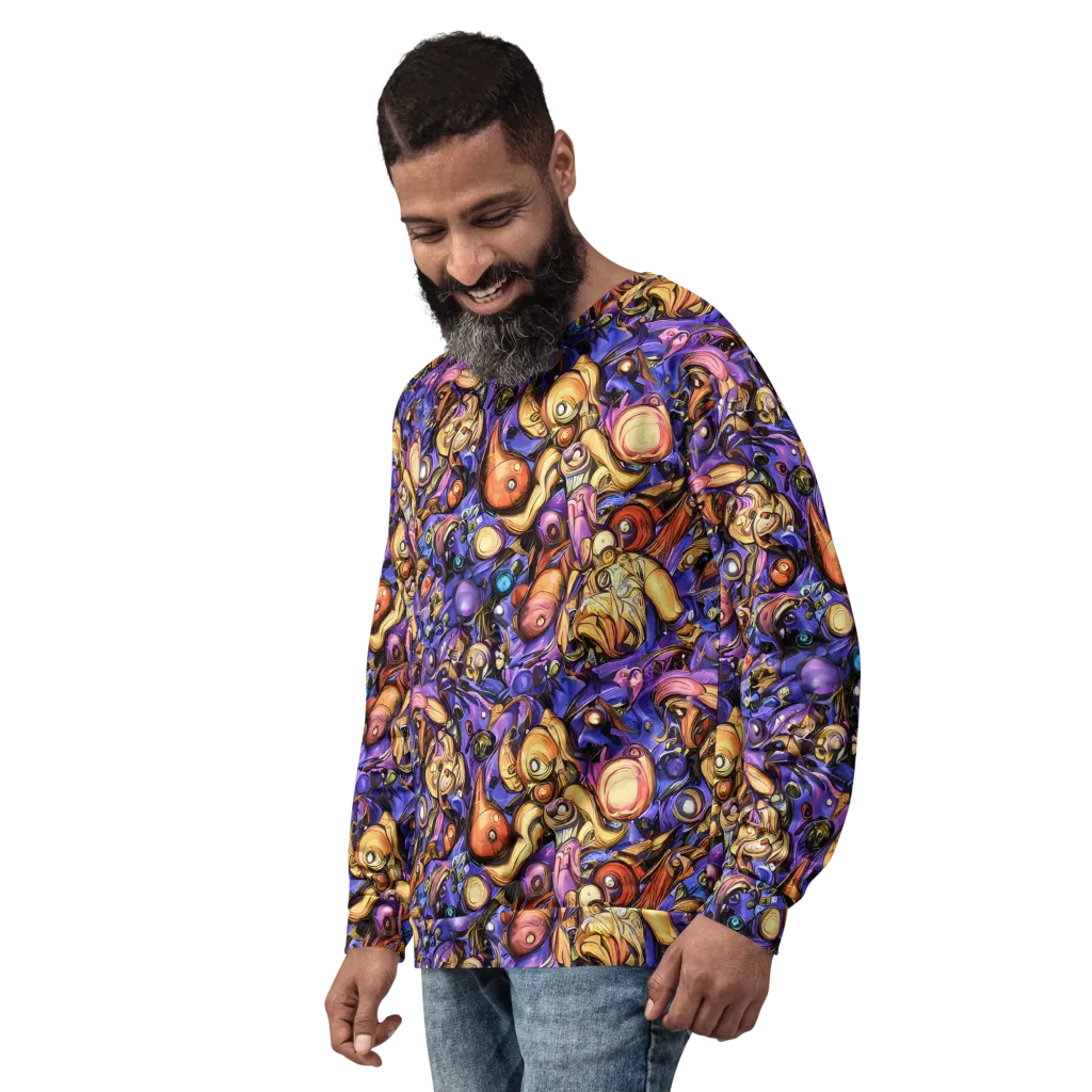 Prismatic Menagerie on Sweatshirt — Left Front