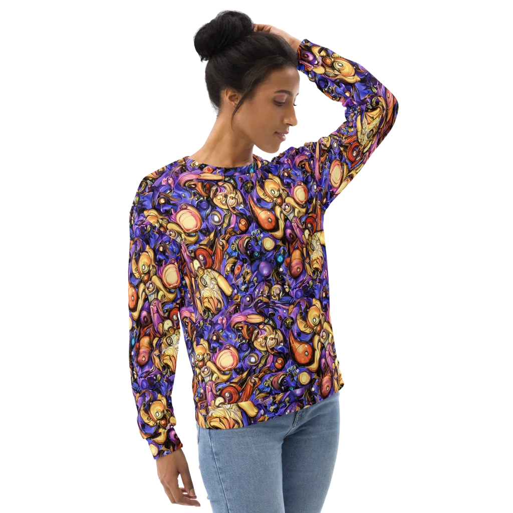 Prismatic Menagerie on Sweatshirt — Right Front