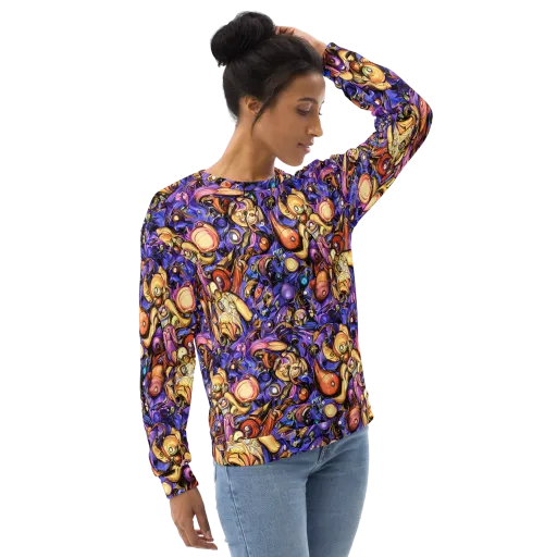 Prismatic Menagerie on a Sweatshirt