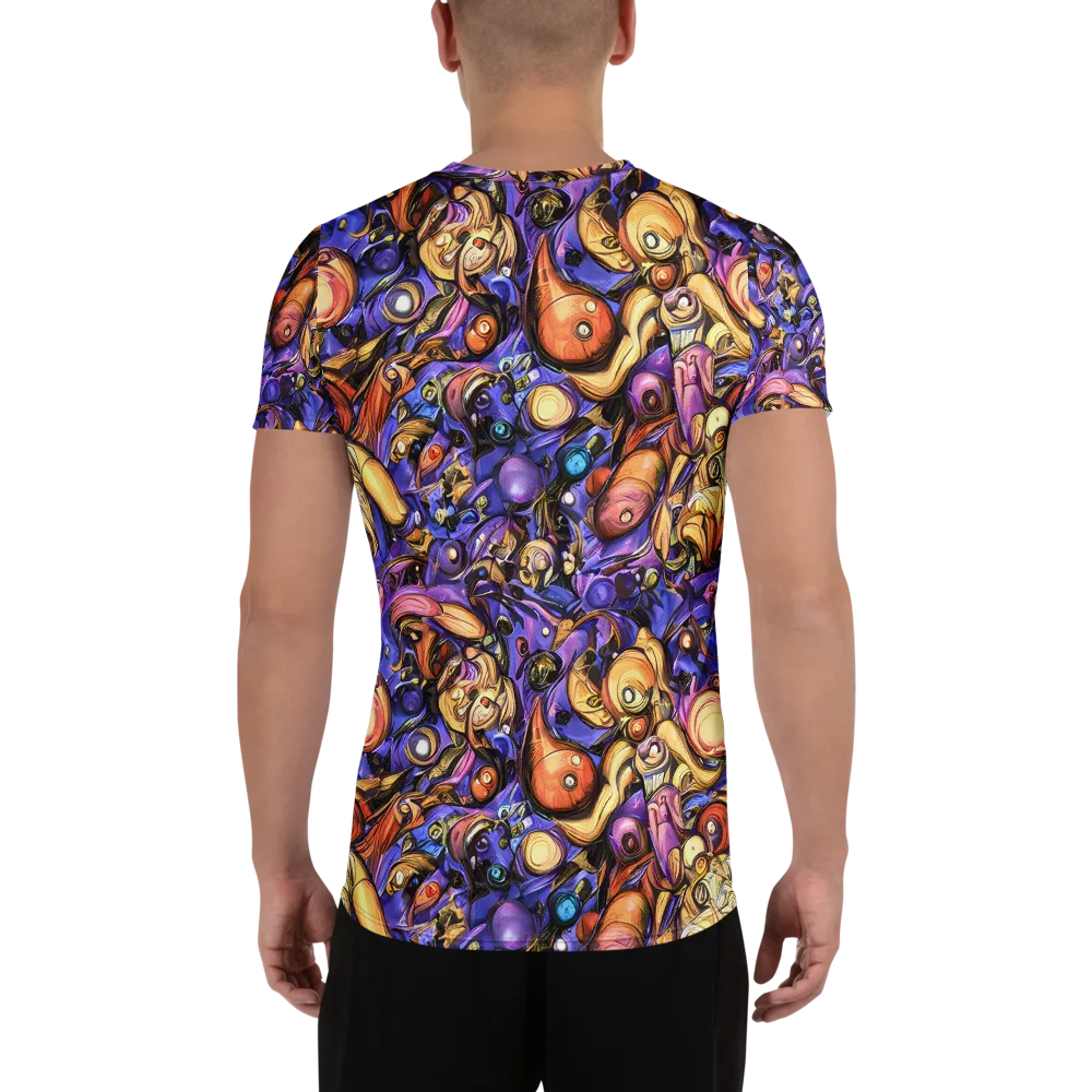Prismatic Menagerie on Men's Athletic T-Shirt — Back