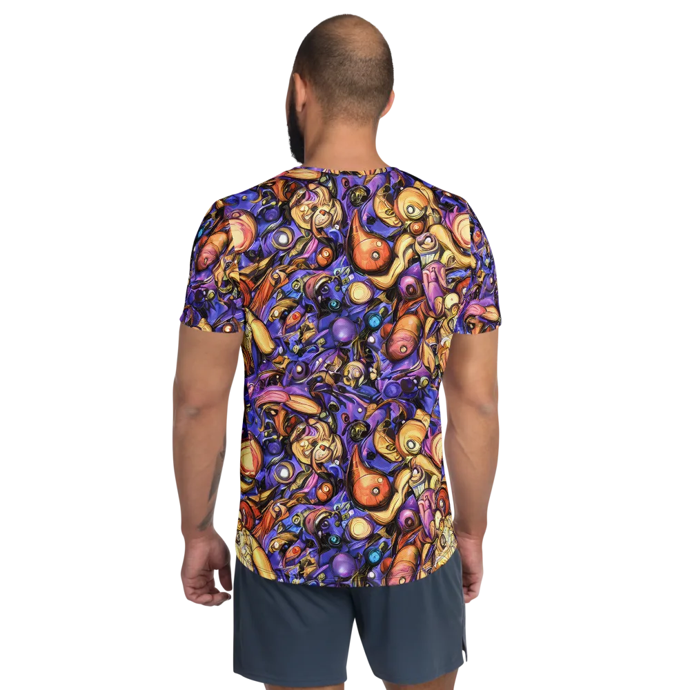 Prismatic Menagerie on Men's Athletic T-Shirt — Back