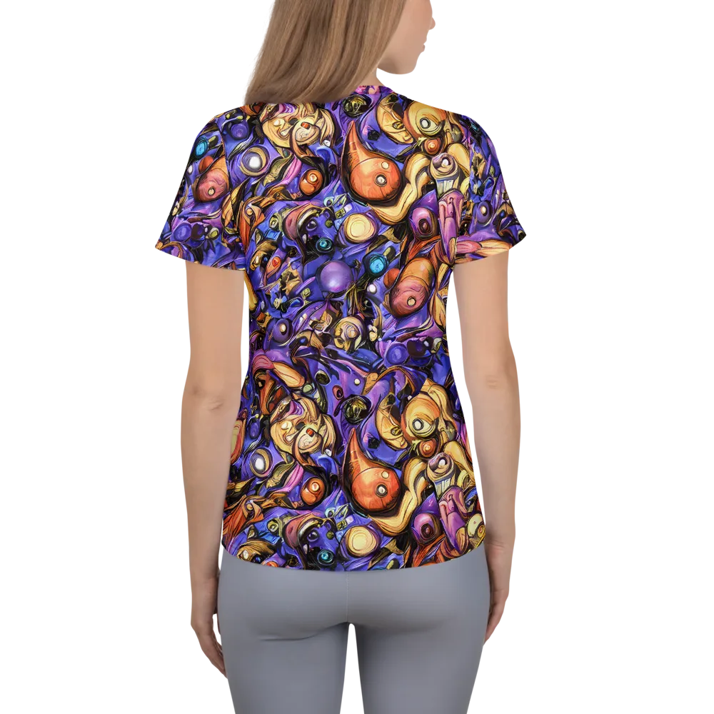 Prismatic Menagerie on Women's Athletic T-Shirt — Back